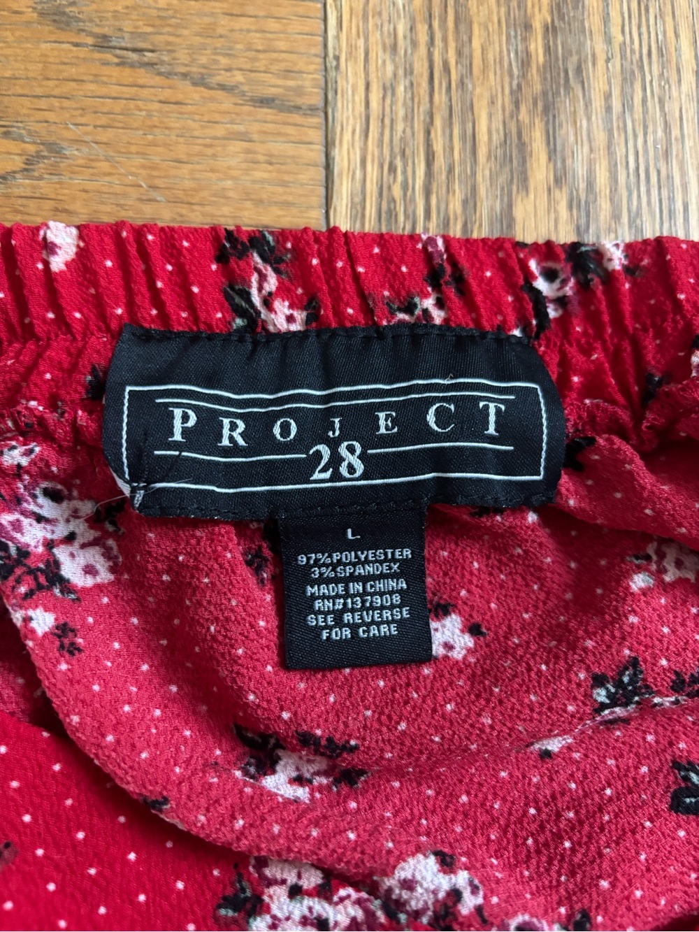 Red Floral Ruffle Mini Skirt - Picture 3 of 3